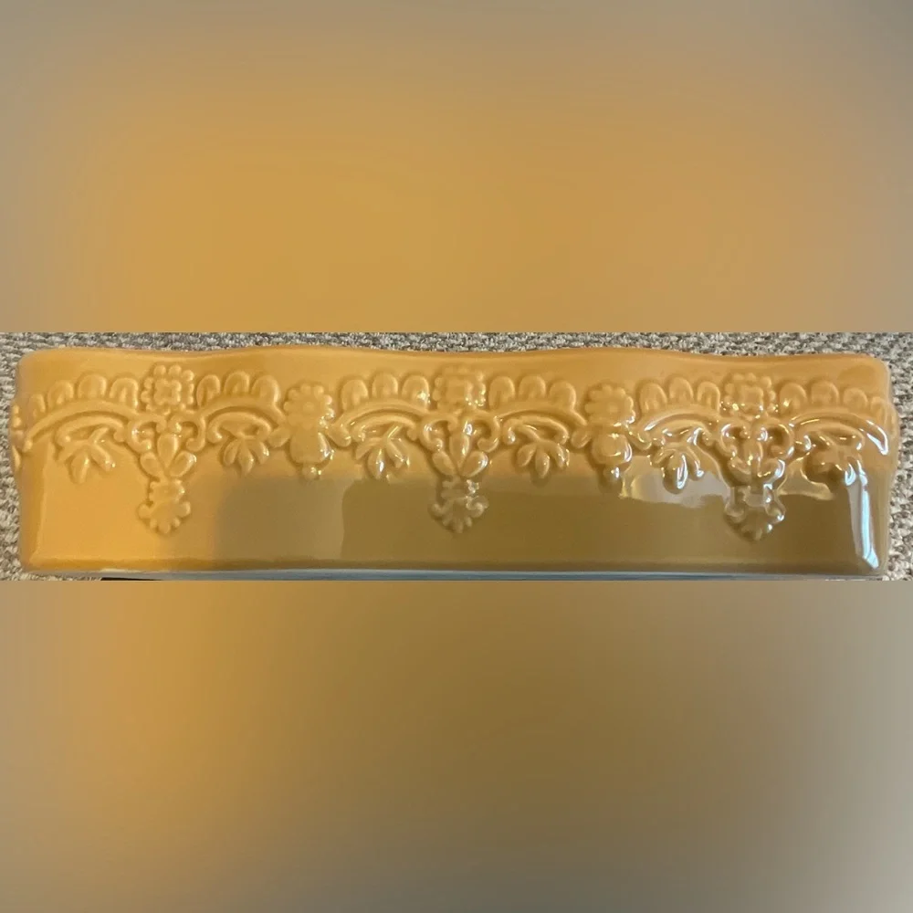 Temp-Tations by Tara Floral Lace Casserole Serving Dishes w/ Carry Tray/4 Pieces